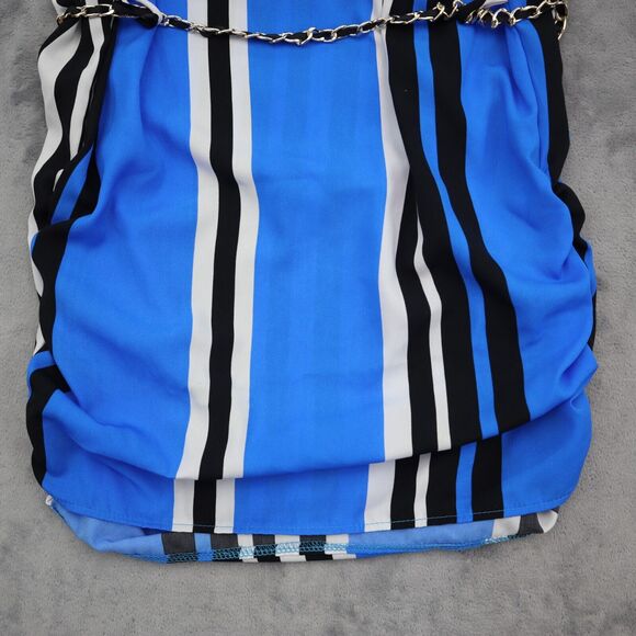 Chocolate Shirt Womens S Multicolor Striped Pullover Built In Bra Tube Top - Picture 14 of 16